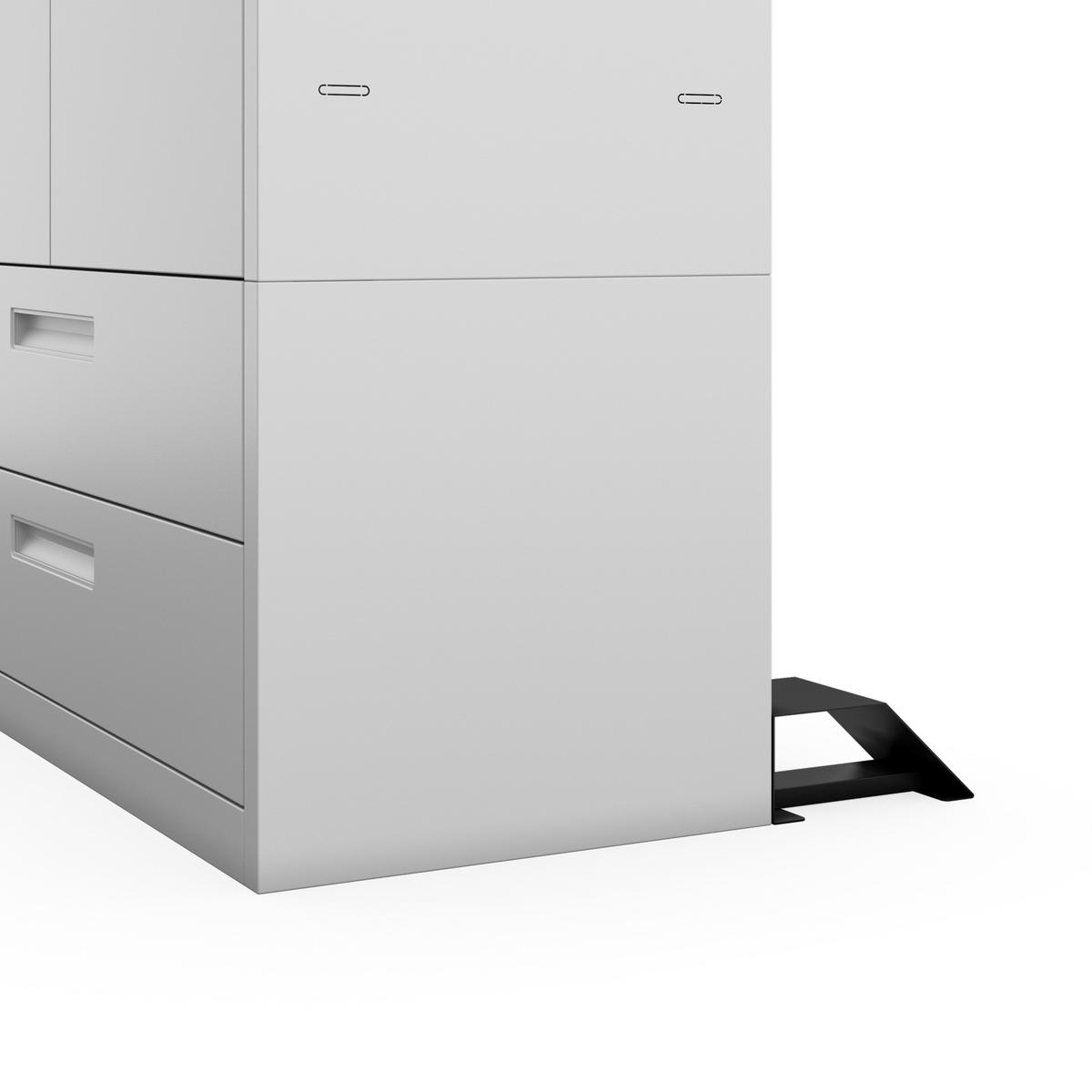 METALLSCHRANK Megan - Grau, Metall (90/195/40cm)