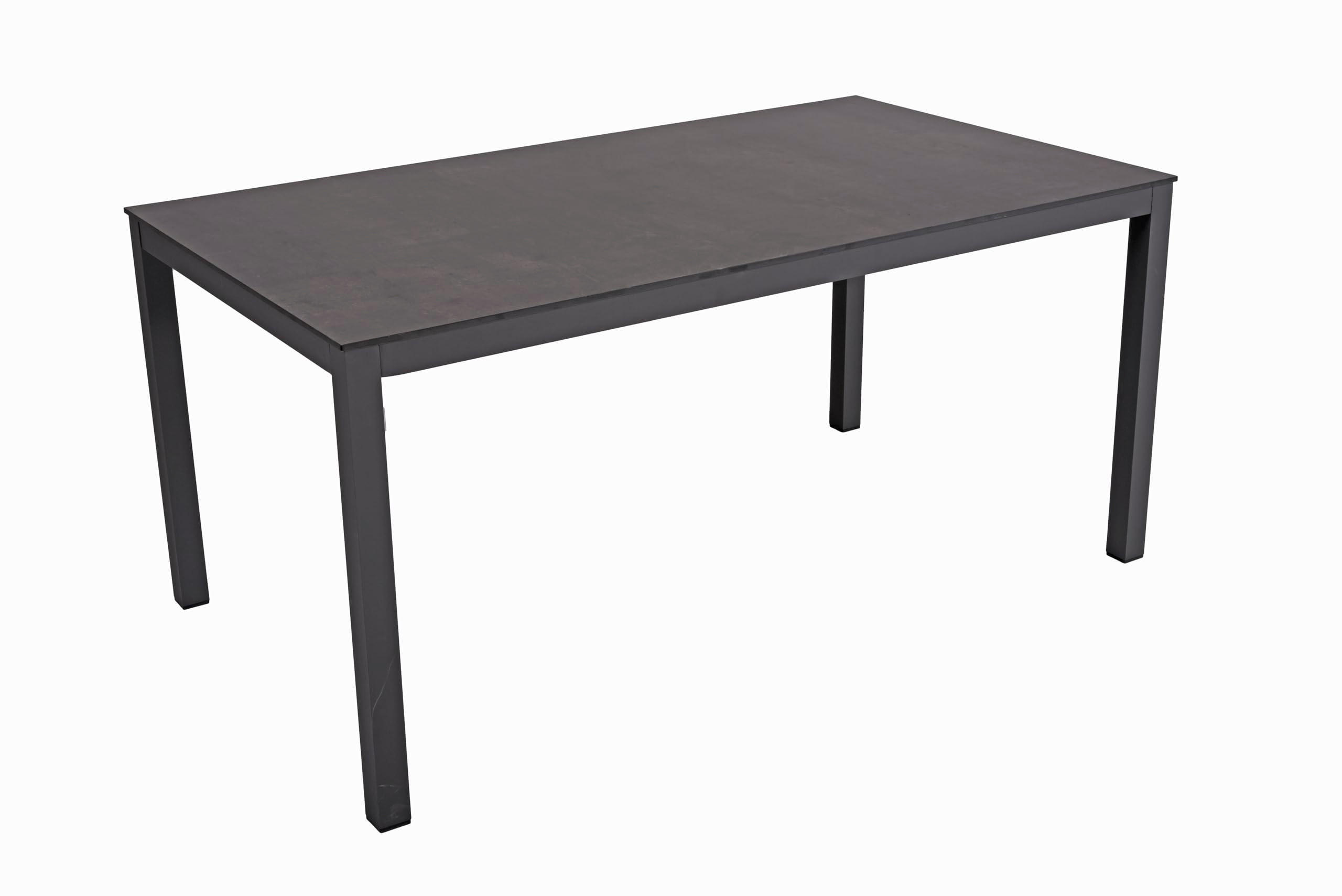 GARTENTISCH Daniel Terrassentisch - Grau, Kunststoff (158/90/74cm) - DELUKE