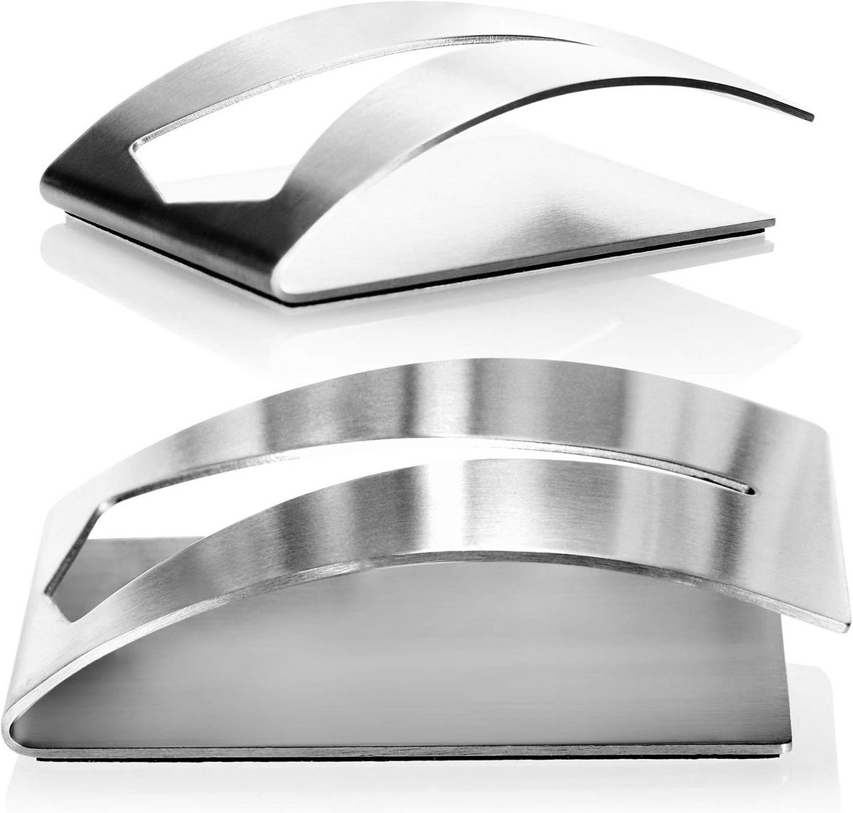 HANDTUCHHAKEN , 4 Stück selbstklebende Handtuchhaken - Silberfarben, Metall (5/2.3/7.8cm) - BELZ