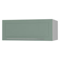 KLAPPHÄNGESCHRANK Kvantum W6B/90 Mint Matt / Grau Matt 90 / 59 / 36cm - Grau/Mintgrün, Holz/Holzwerkstoff (90/36/59cm) - Feldmann-Wohnen