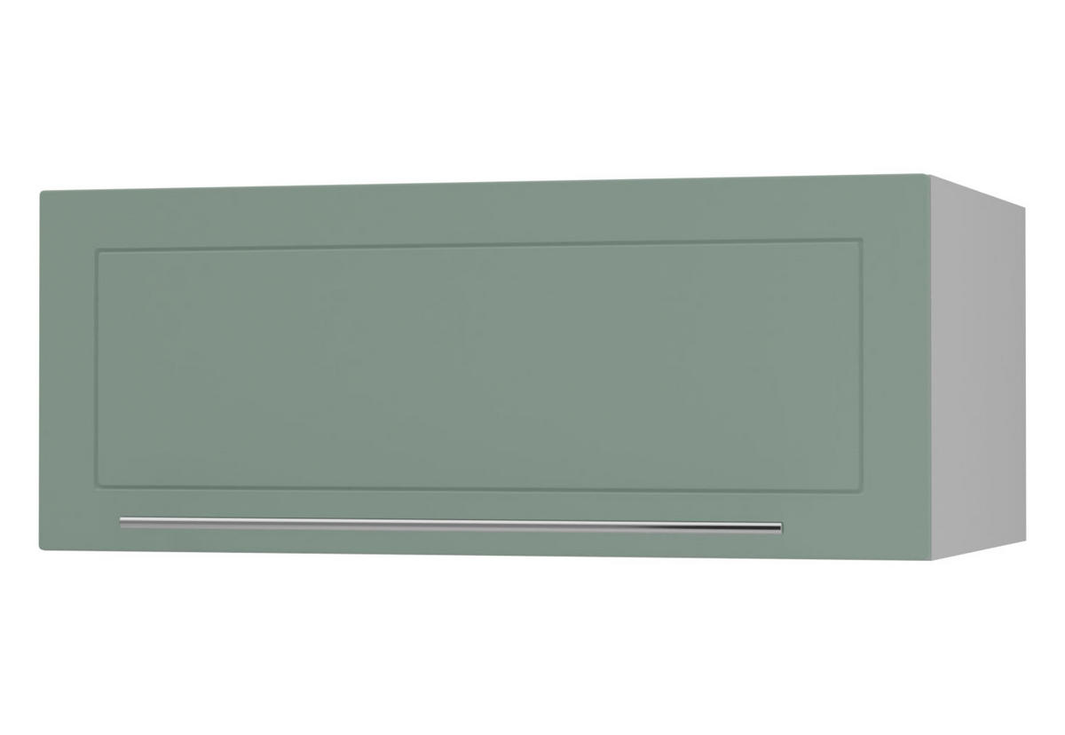 KLAPPHÄNGESCHRANK Kvantum W6B/90 Mint Matt / Grau Matt 90 / 59 / 36cm - Grau/Mintgrün, Holz/Holzwerkstoff (90/36/59cm) - Feldmann-Wohnen