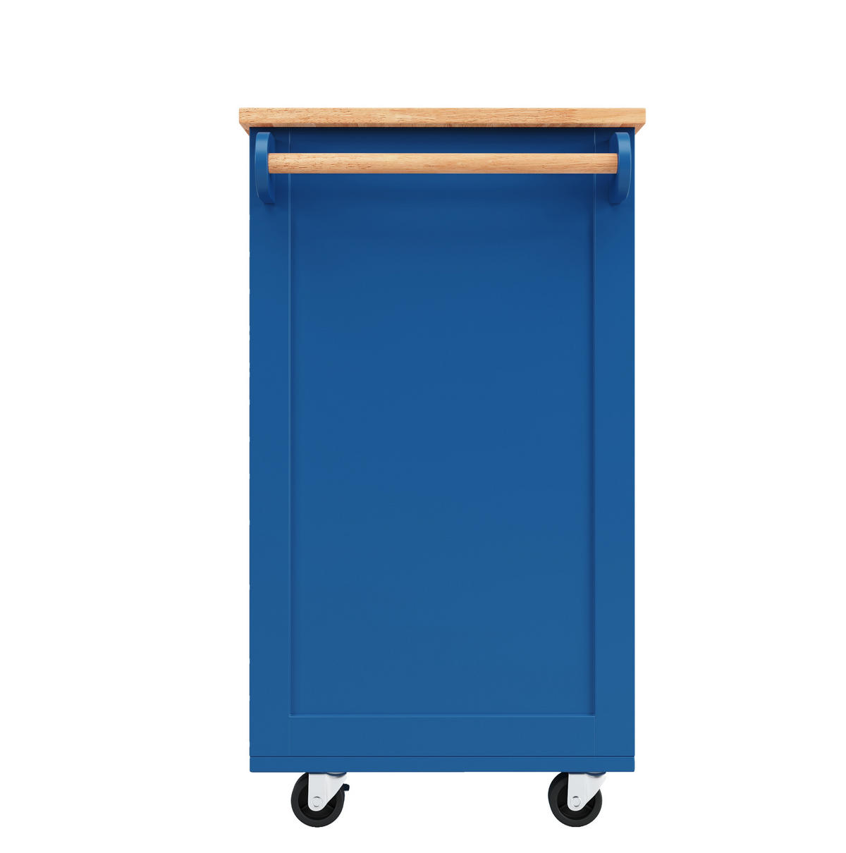KUHINJSKI otok 102/45/92 cm iz MDF in kovine z nastavljivim shranjevanjem, stojalom za vino in kolesi, Modra - modra, leseni material (102/92/45cm) - Redom