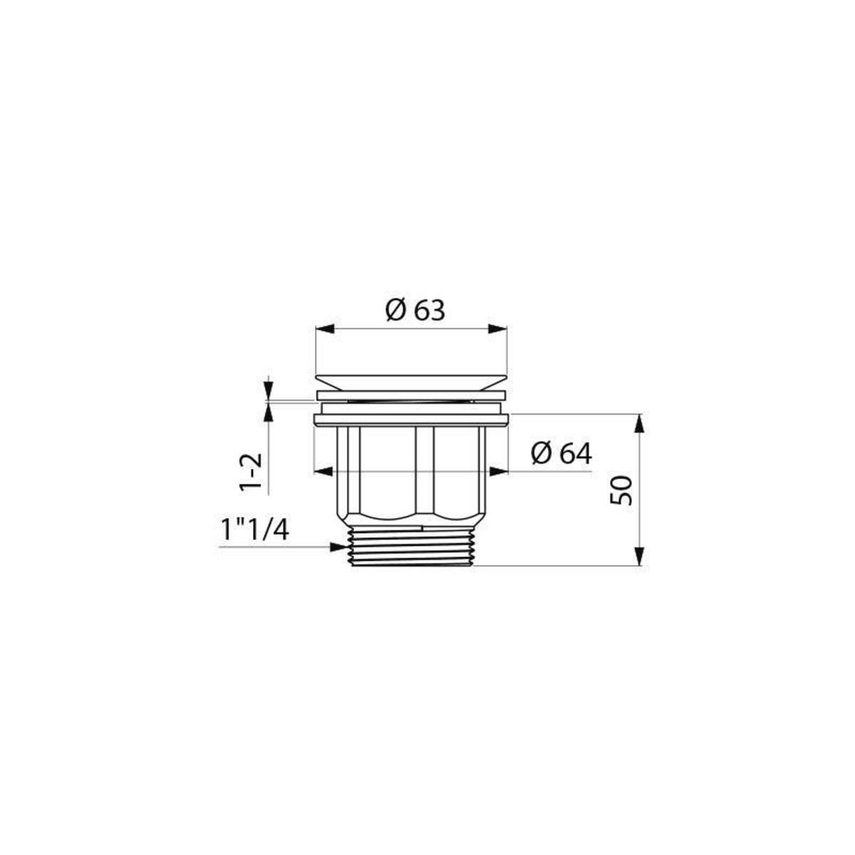 ABLAUFVENTIL HYGIENA matt schwarz gewölbtes Einlaufgitter für Edelstahlwaschtisch - Chromfarben, Metall (10/6.5/12cm) - Delabie