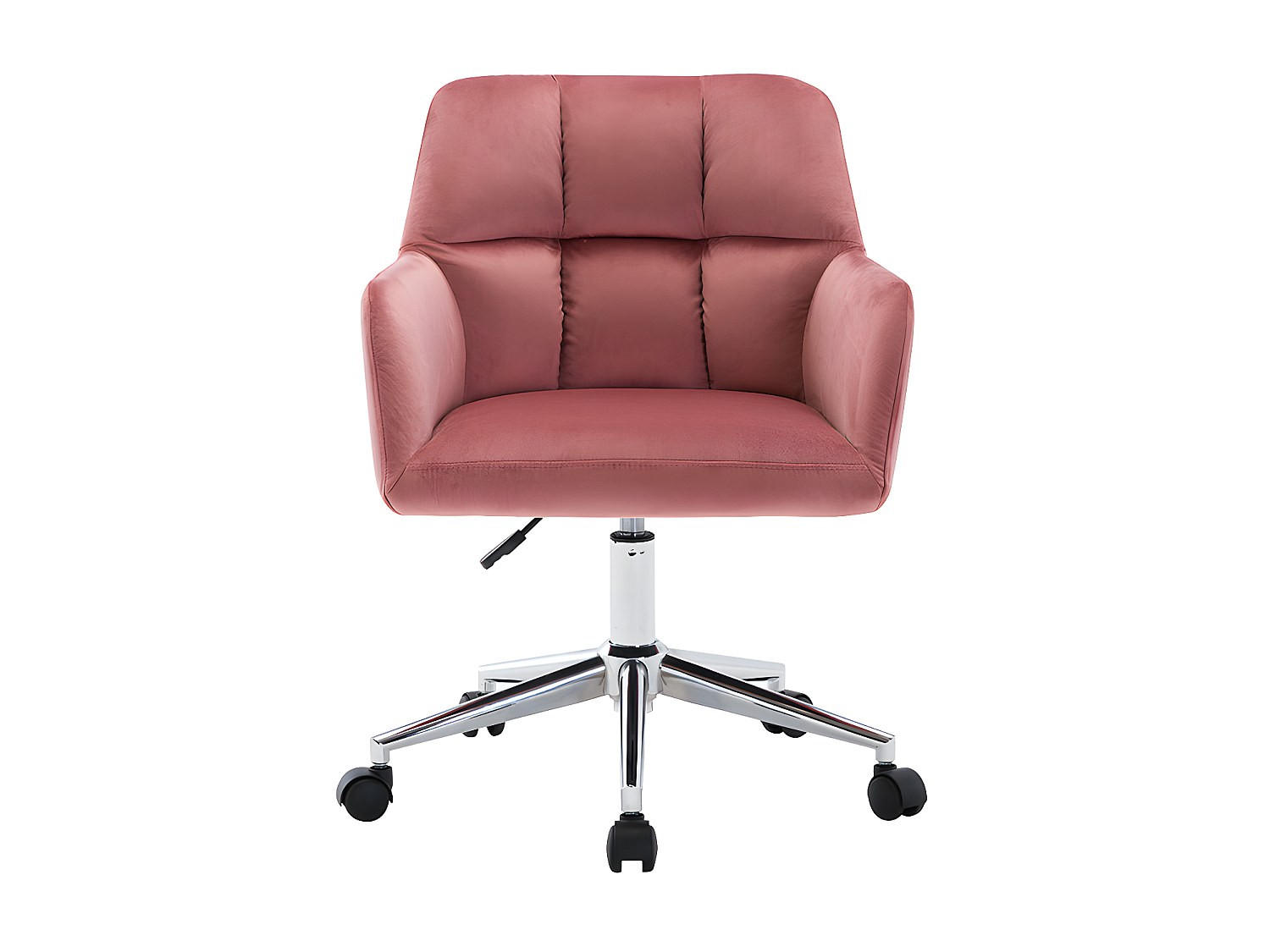 BÜROSTUHL ohne Armlehnen - 59 cm x 60 cm - samt - rosa Pega - Pink, Textil (59/86/60cm) - Vente-Unique
