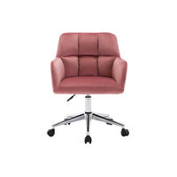 BÜROSTUHL ohne Armlehnen - 59 cm x 60 cm - samt - rosa Pega - Pink, Textil (59/86/60cm) - Vente-Unique