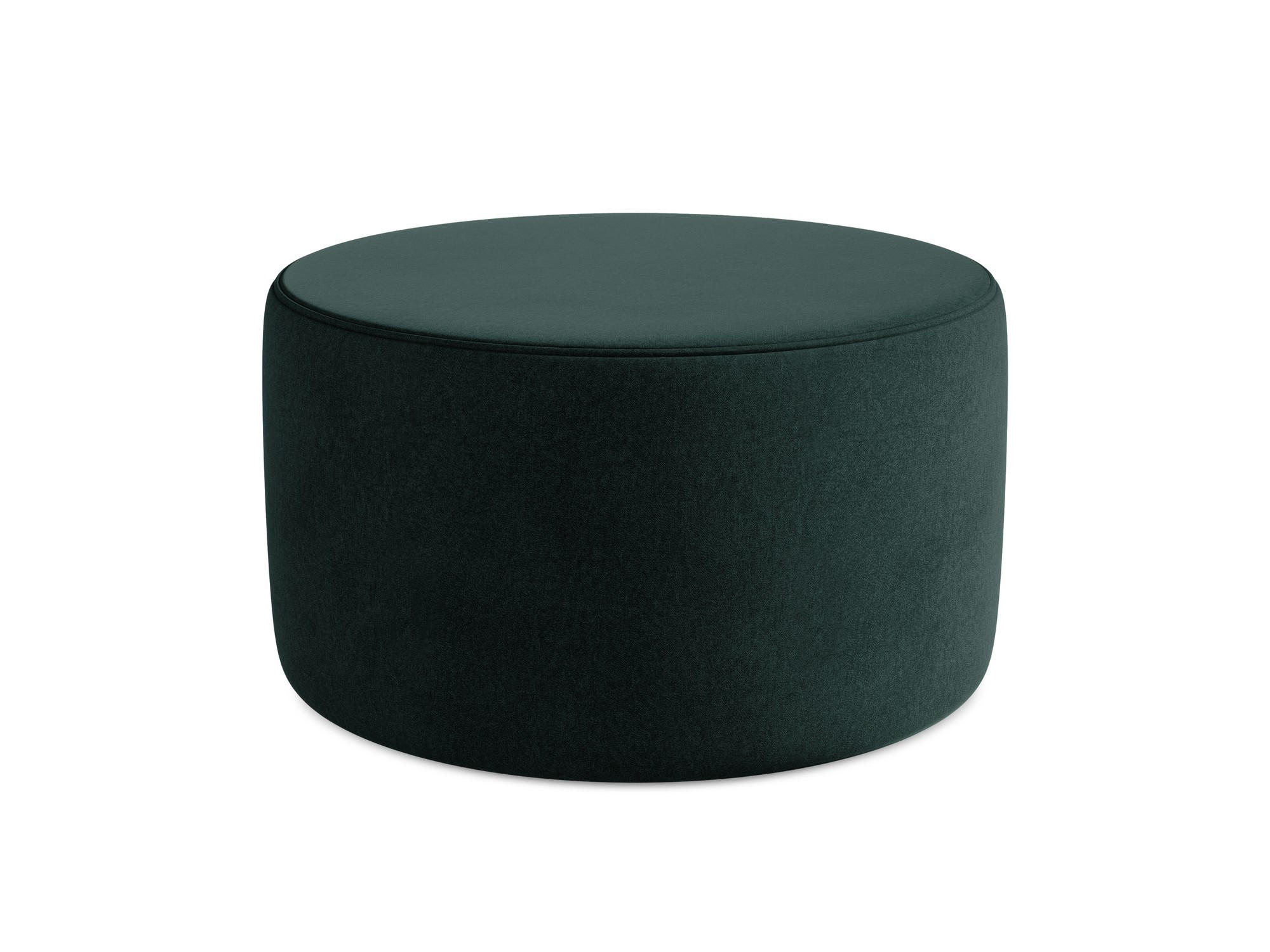 POUF Samt Stoff Grün - Salbeigrün/Gelb, Kunststoff/Textil (81/46/81cm) - Makamii