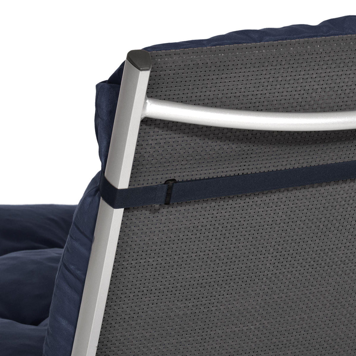 NIEDERLEHNERAUFLAGE Flair NL 100/50/8cm Dunkelblau (4tlg) - Dunkelblau, Textil (50/8/100cm) - Beautissu 