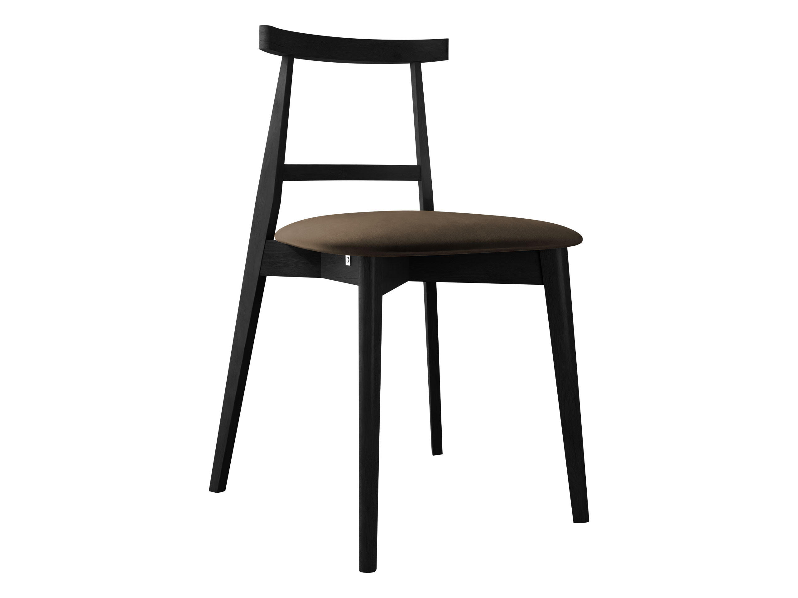 WOHNZIMMER STUHL KT71, Holzfarbe: Schwarz - Schwarz/Braun, Holz/Textil (48/75/54cm) - MIRJAN24