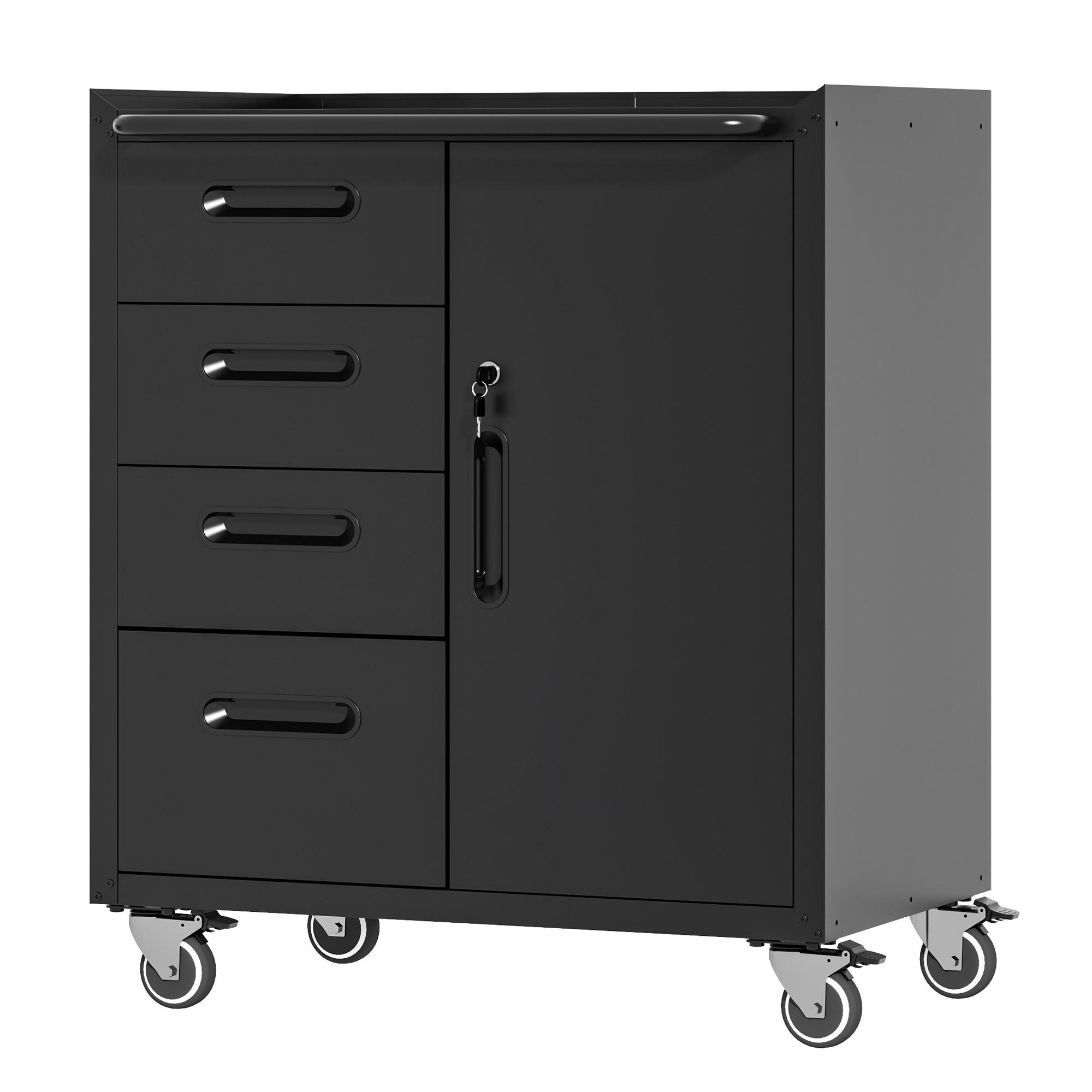 KOMBINATIONSKOFFER – 75 × 42 × 88 cm, schwarz/grau - Multicolor, Metall (42/88.01/75.01cm) - DCA