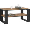 COUCHTISCH ALEX Craft-Eichenfarben, Schwarz 92x53x45 cm - Eichefarben/Schwarz, Holzwerkstoff (53/92/45cm) - Akord