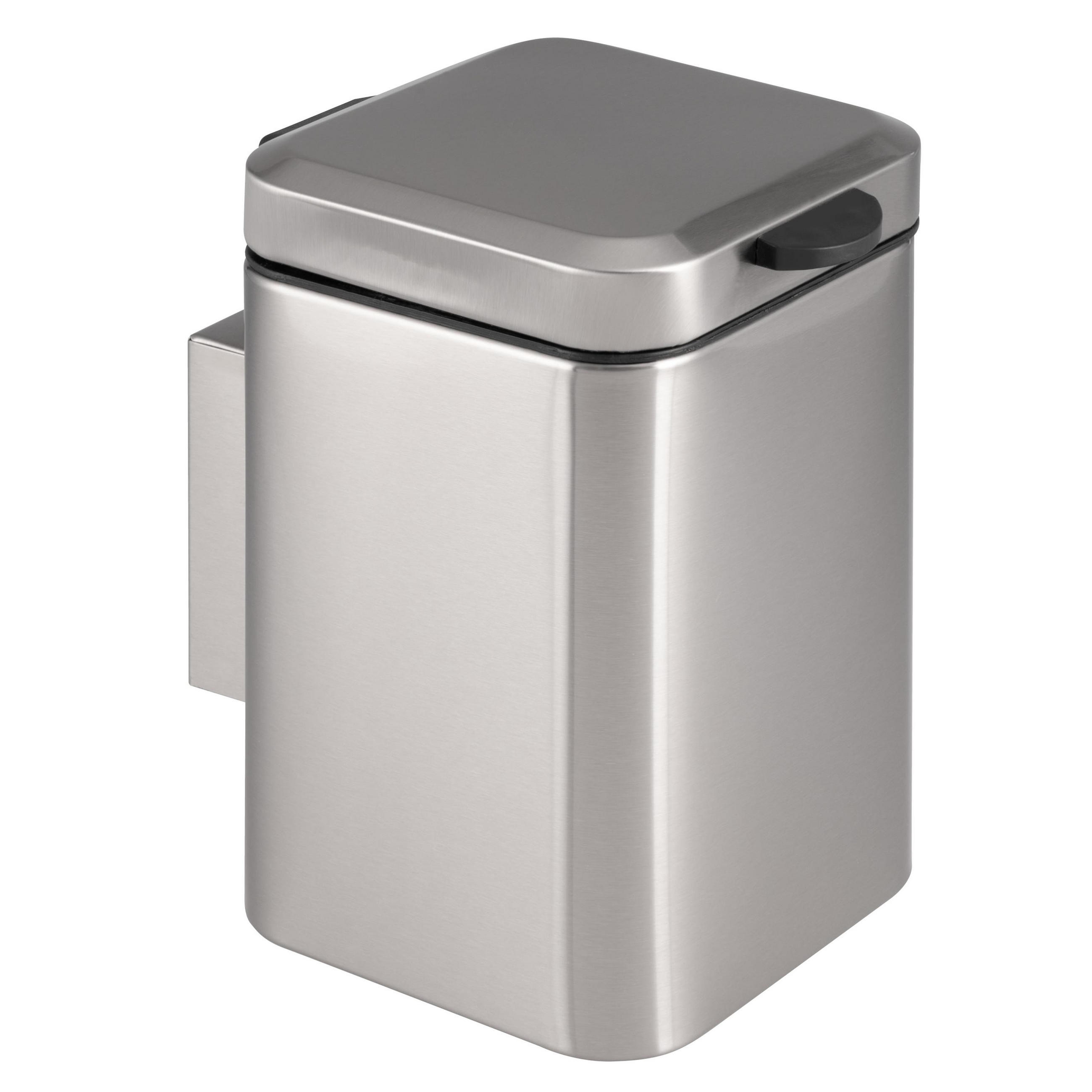 WAND-KOSMETIKEIMER 3 Liter, silber, Edelstahl - Edelstahlfarben, Metall (16/24/23cm) - bremermann