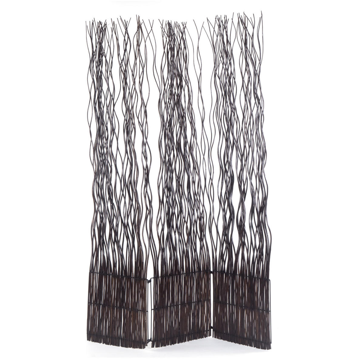 PARAVENT Wave 3 Weidenzweige braun - Braun, Naturmaterialien (120/170/6cm) - DESIGN DELIGHTS