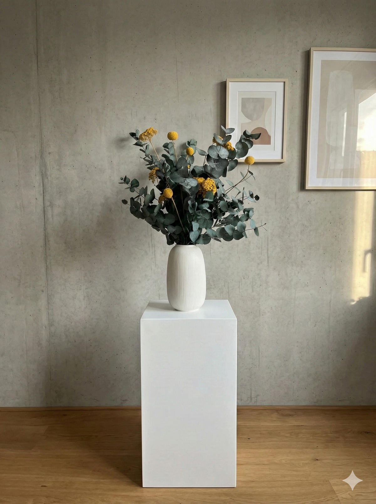 POP of Color: Eukalyptus yellow - gelb / 40 cm - Gelb, Naturmaterialien (40cm) - Lykke & You