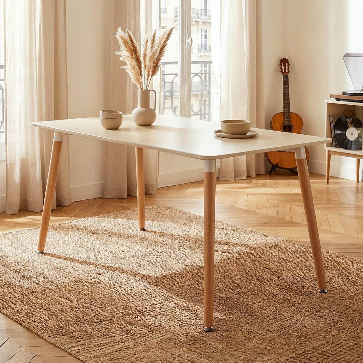 ESSTISCH SHANNON cremeweiß - Creme, Holz/Holzwerkstoff (70/120/75cm) - IDIMEX