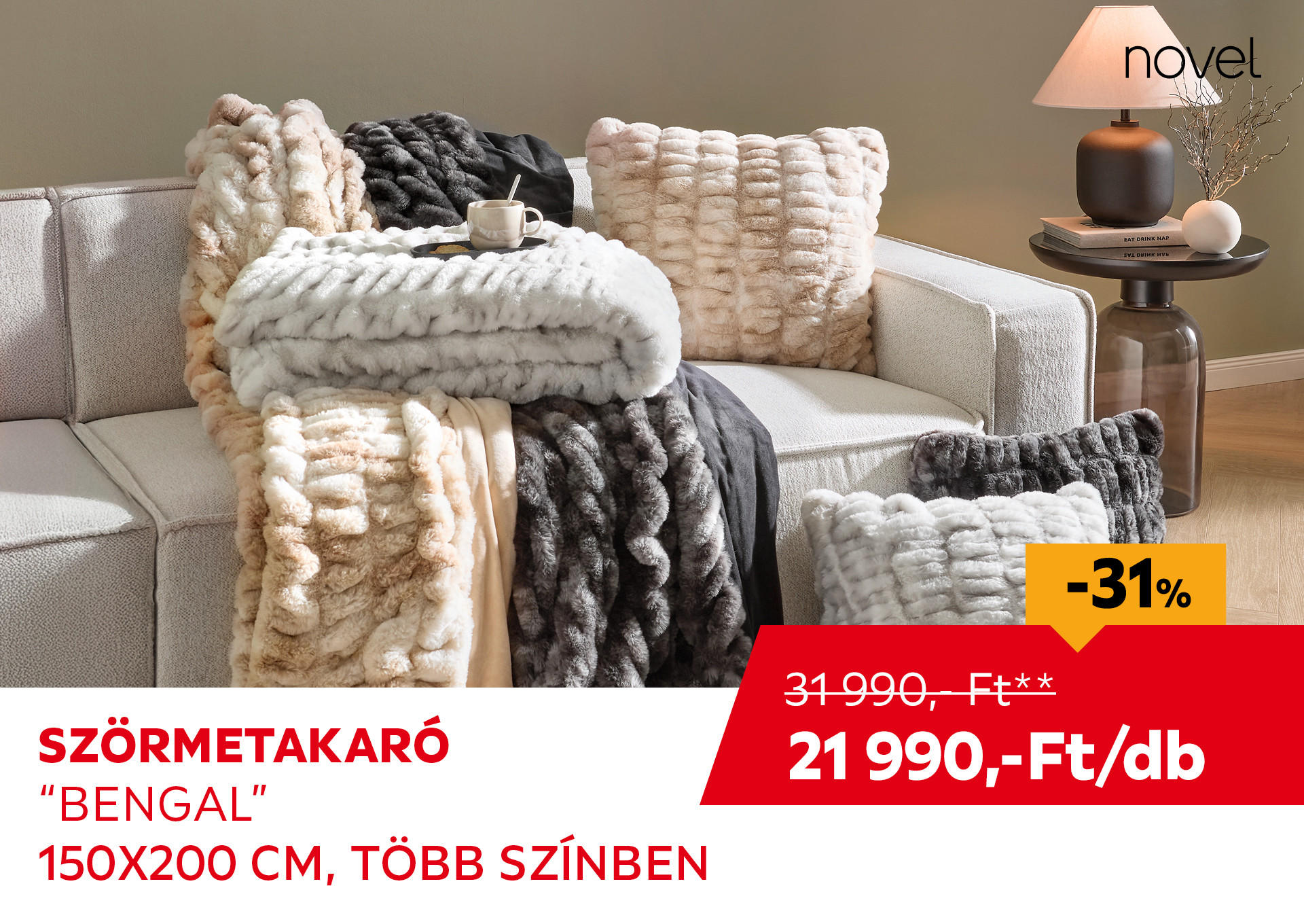 Szörmetakaró "Bengal", 150X200 CM Kiemelt termék 31990 Ft.- helyett 21990 Ft.-
