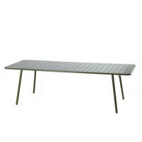 GARTENTISCH Bergame Grün 10-sitzig - Grün, Metall (234/96/72cm) - Concept Usine