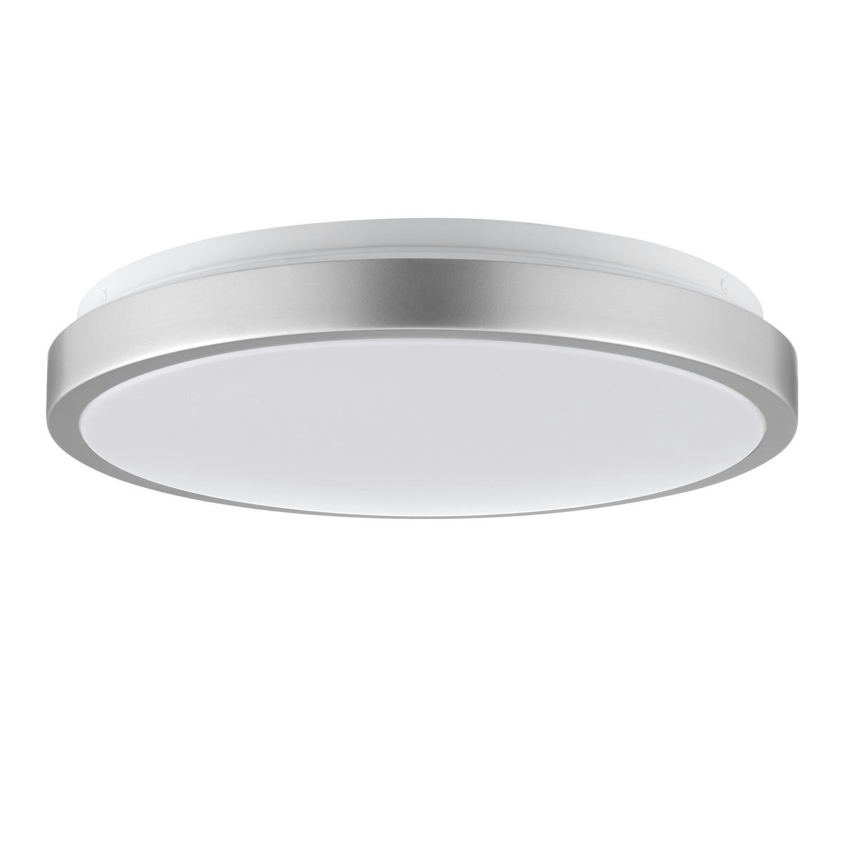 LED DECKENLEUCHTE Livius Nickel/Aluminium/Weiß 33/33/6,8 cm - Multicolor, Metall (33/33/6.8cm) - Brilliant