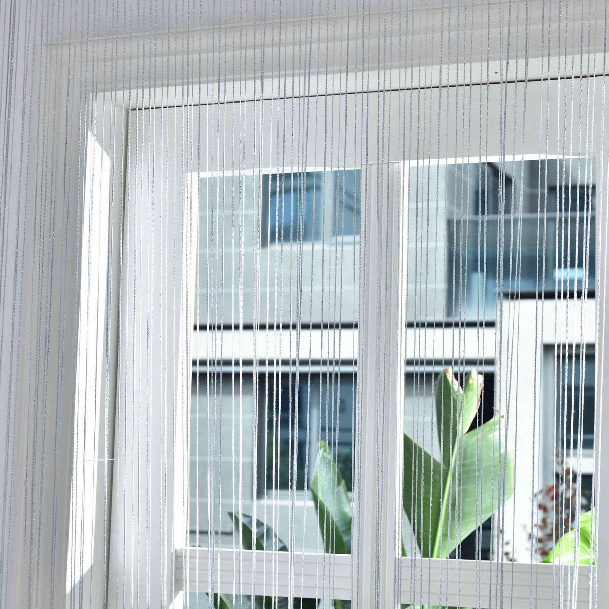 FADENGARDINE Shanghai HxB 230x100 cm Grau Lurex - Grau, Textil (100/230cm) - Gardinenbox