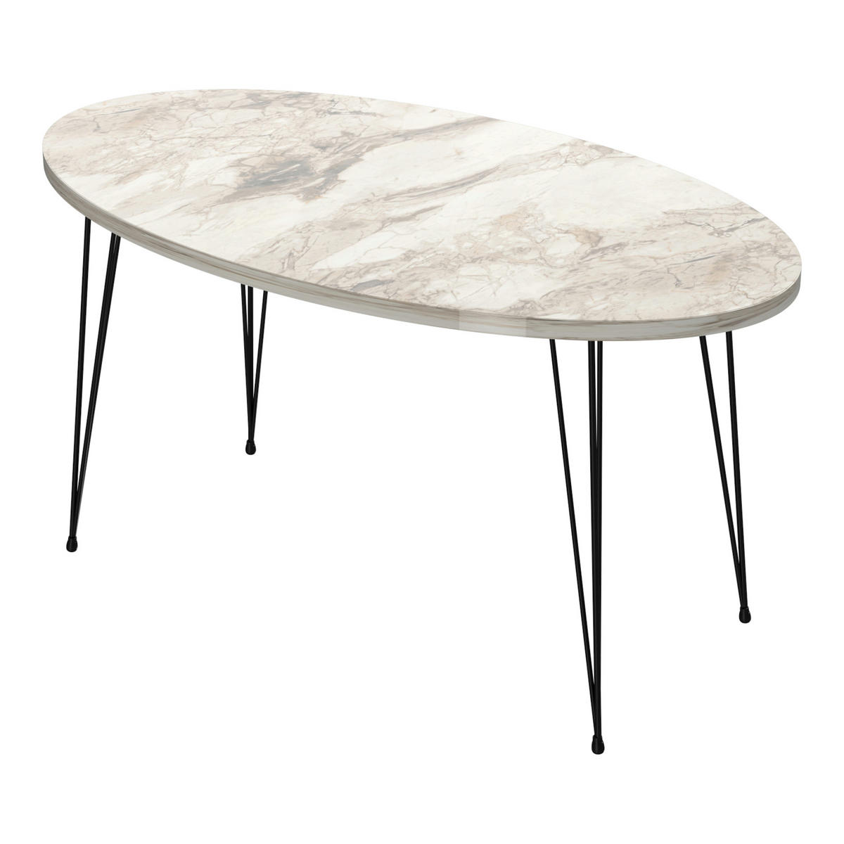 COUCHTISCH Skævinge 90/50/43 - Weiß, Metall (50/90/43cm) - [en.casa]