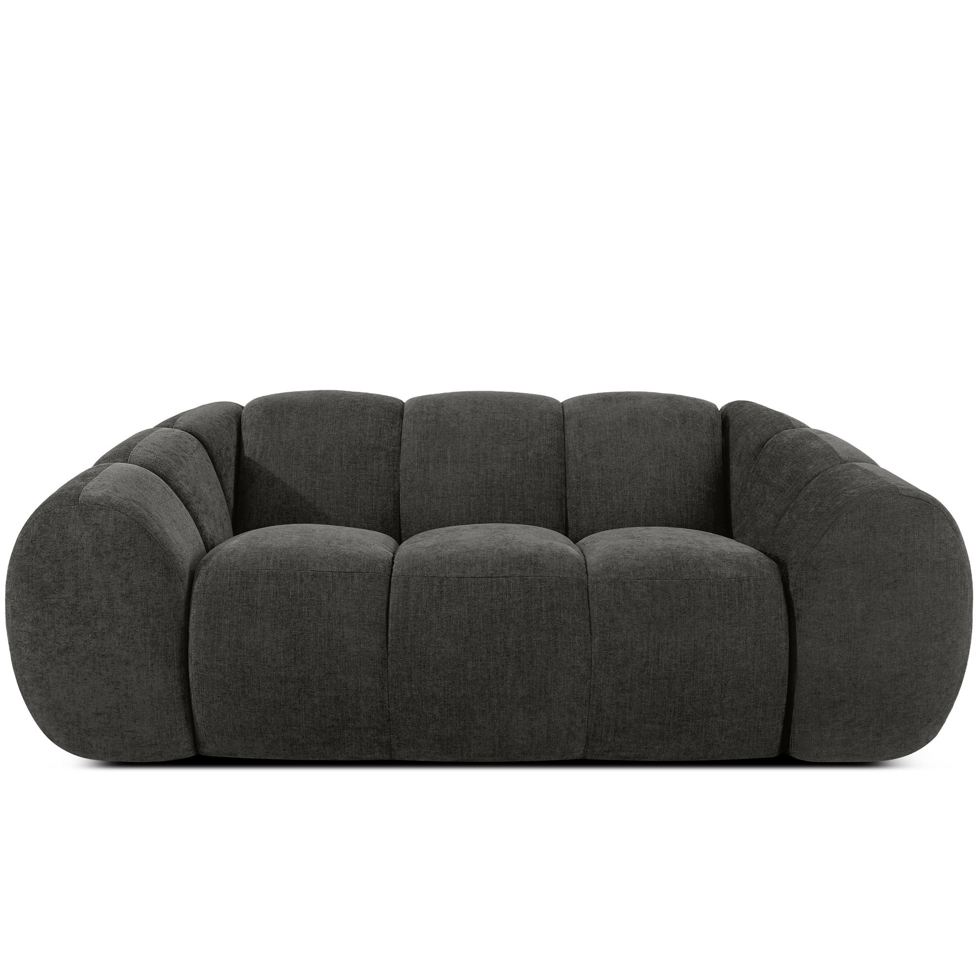 2-SITZER SOFA FLAVA, Graphitfarben - Graphitfarben, Holz/Holzwerkstoff (200/76/100cm) - KONSIMO®