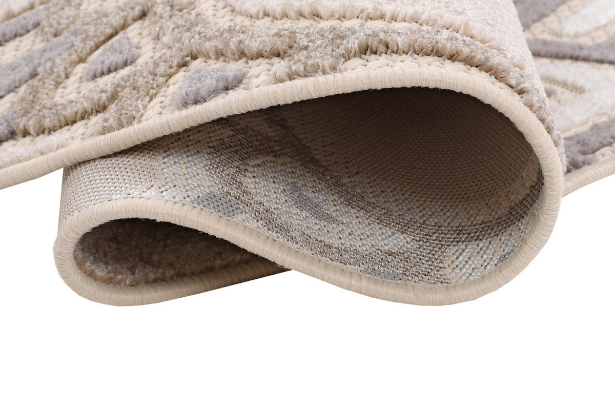 TEPPICH PATIO rund Creme 100/100 cm - Creme, Textil (100/100cm) - Tapiso