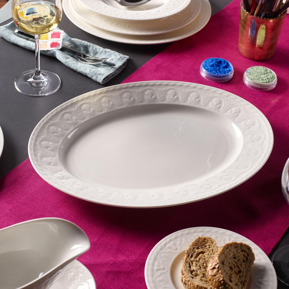 PLATTE Cellini weiß 40 x 30 cm - Weiß, Keramik (29.5/3.5/40cm) - Villeroy & Boch