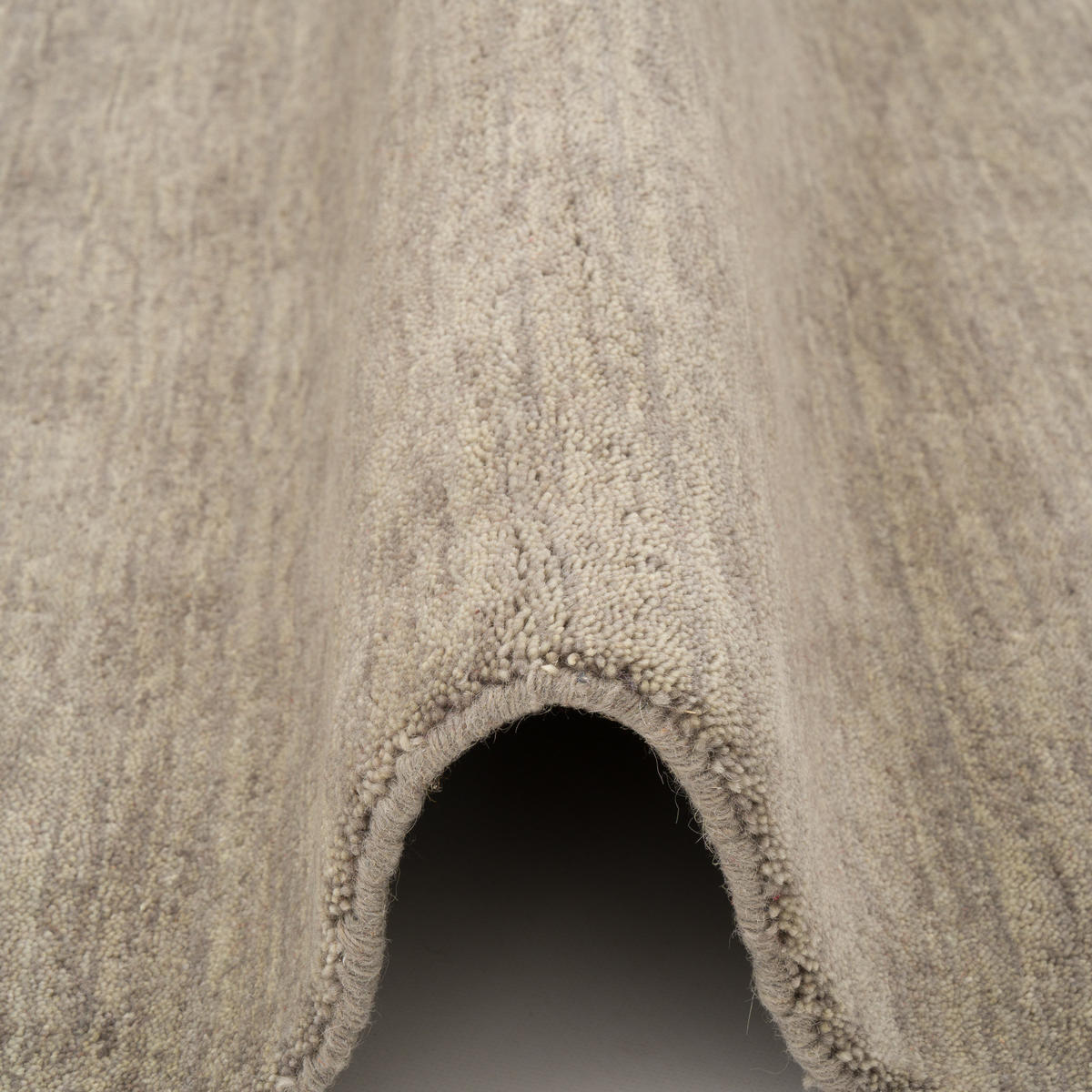 WOLLE NATUR TEPPICH GABBEH MAYA EINFARBIG - Grau, Textil (160/230cm) - Pergamon