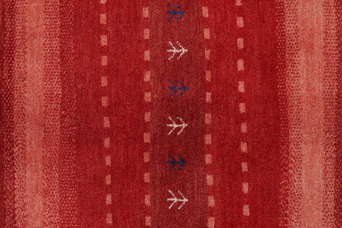 GABBEH-TEPPICH handgeknüpft Sonnat Rot 204/152 cm Schurwolle - Rot, Textil (152/204cm) - Looma