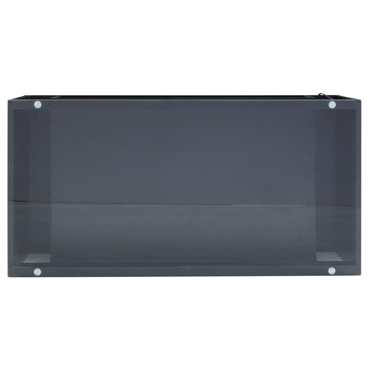 COUCHTISCH 100/50 cm mit LED-Beleuchtung und 2 Schubladen, Schwarz - Schwarz, Holzwerkstoff (100/50/40cm) - BEAOK