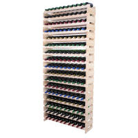 WEINREGAL VINOTECA FLEX PRO HxBxT 233x103x28cm 170 Flaschen auf 17 Ebenen Natur unbehandelt - Naturfarben, Holz (103/233/28cm) - PROREGAL