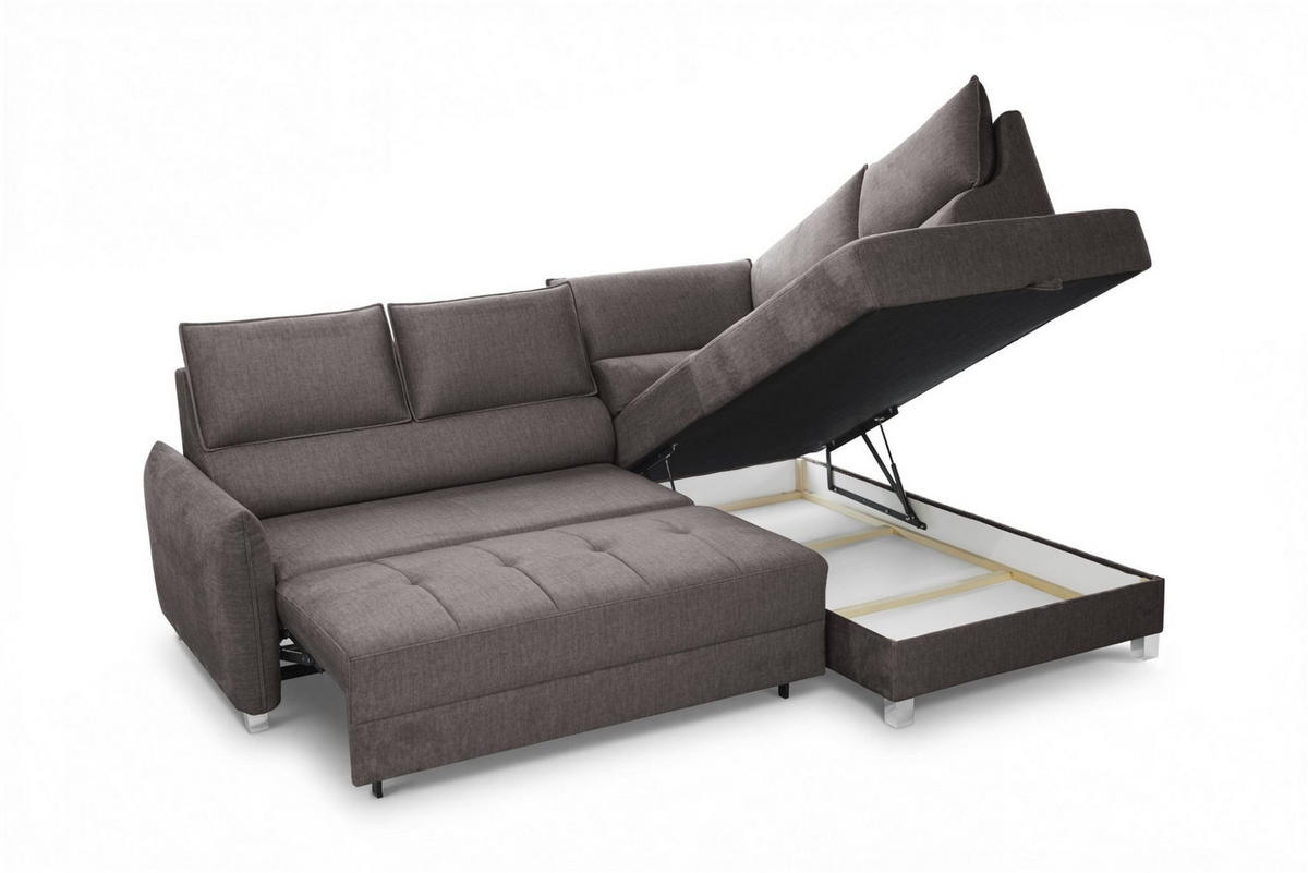 ECKSOFA Marno In Chill Me - Beige, Holzwerkstoff/Textil (260/200cm) - Fun Möbel