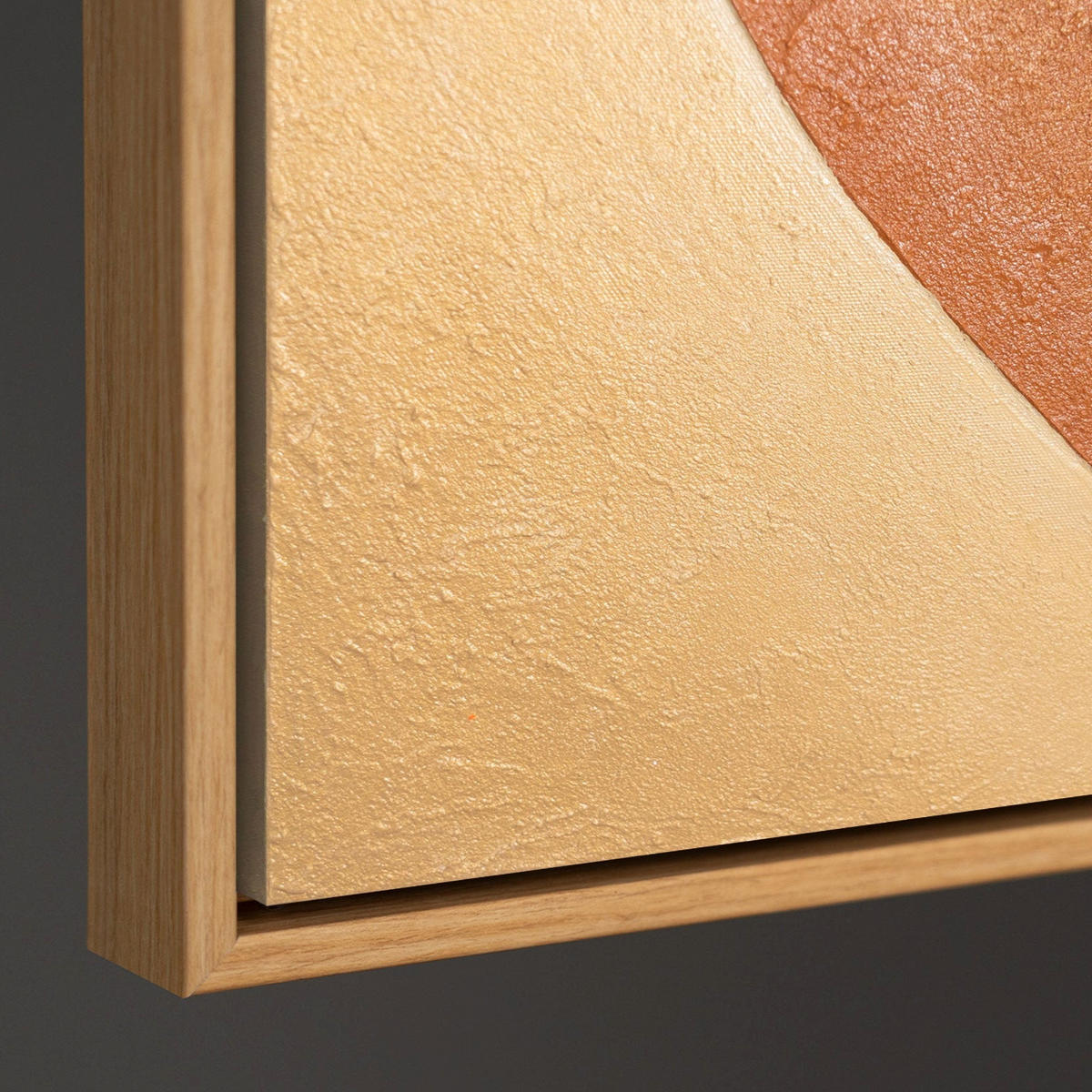 GEMÄLDE Formen im Gleichgewicht Schattenfugenrahmen Eichefarben 140x100 cm - Eichefarben, Holz (140/100cm) - YS-art gallery