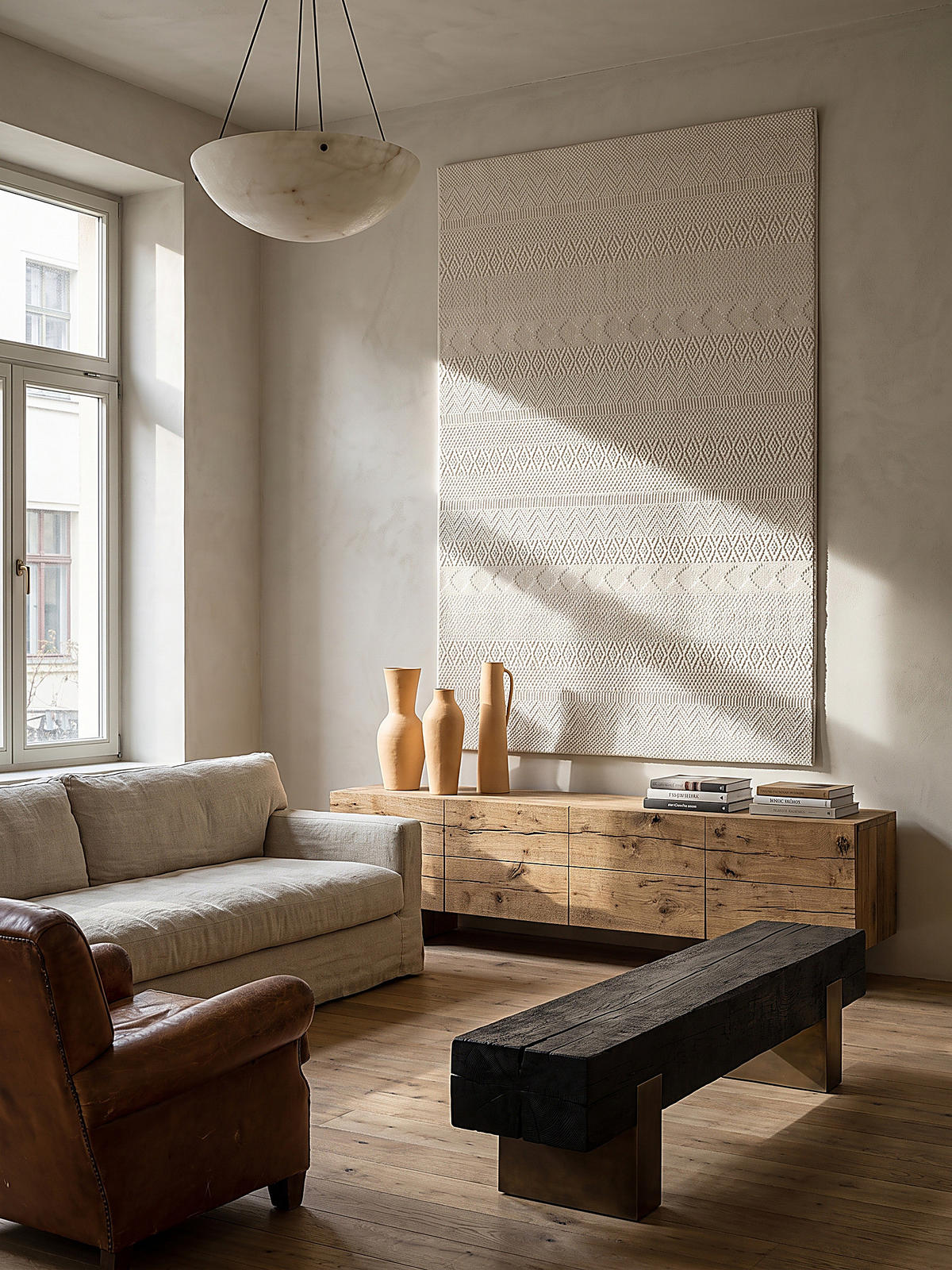 LÄUFER KASOS Waschbar Gestreift Polyester Creme 80 x 300 cm - Beige, Textil (80/300cm) - KADIMA DESIGN