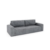 SCHLAFSOFA Natalia - Grau, Holzwerkstoff/Textil (252/85/105cm) - Fun Möbel