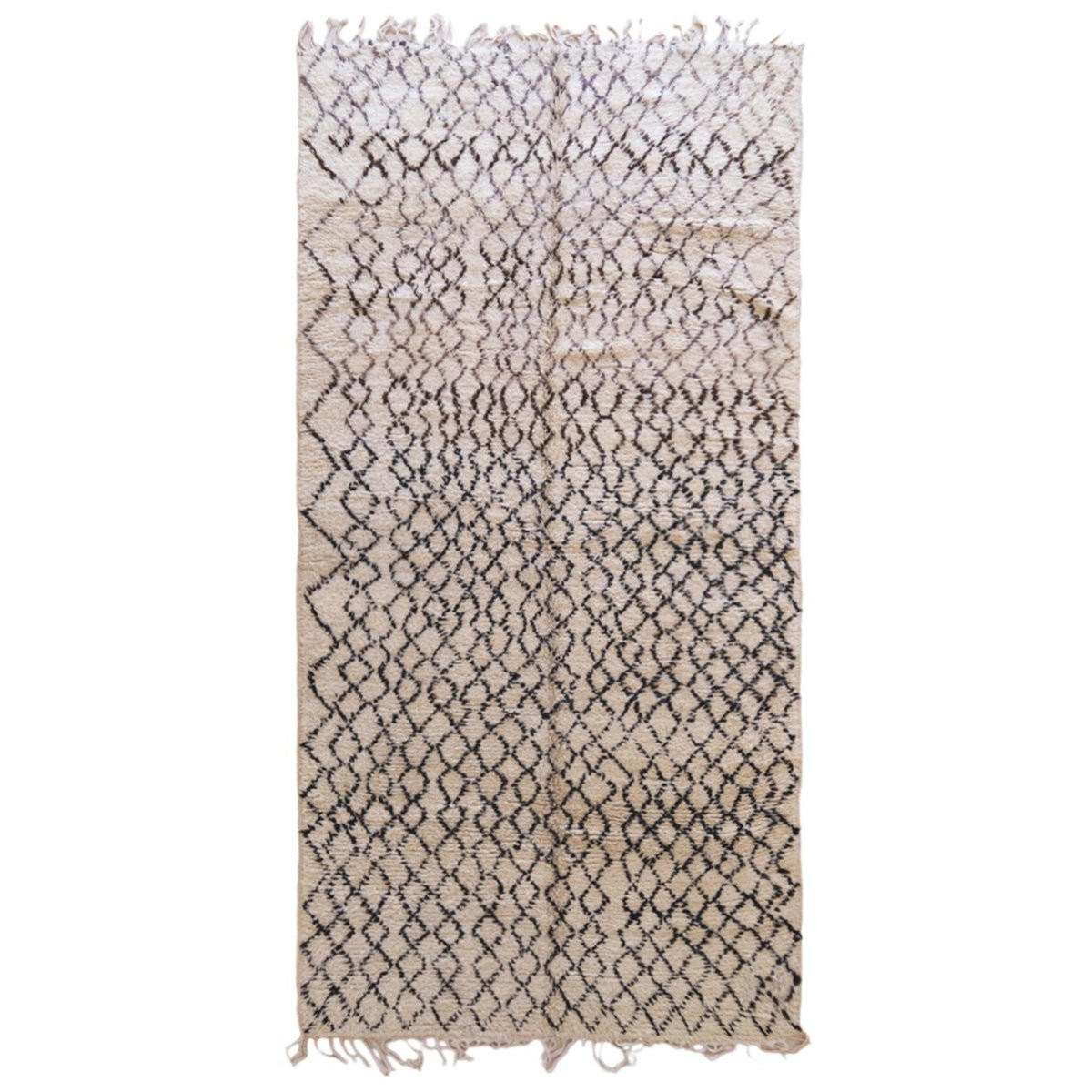 BERBERTEPPICH aus reiner Wolle 193x 407 cm - Weiß, Naturmaterialien (193/407cm) - AFK Living