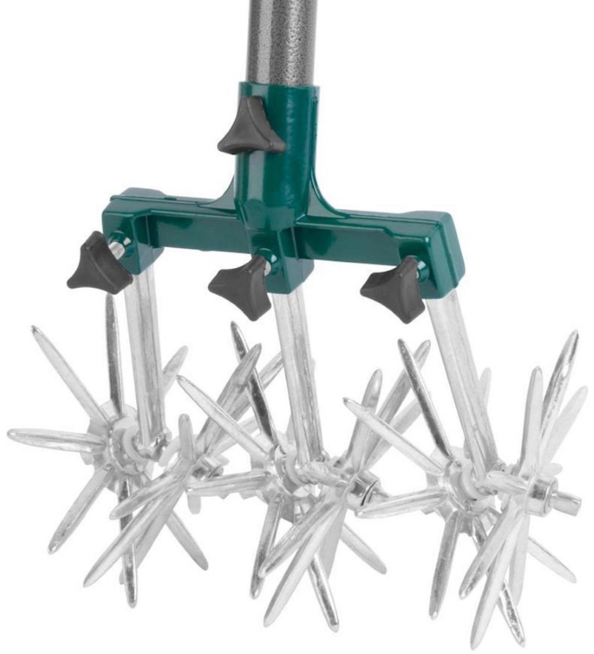 GRUBBER Yardworks CU-902, 3-tooth, mit 1,2 m Griff - Silberfarben, Kunststoff (19.5/13/13cm) - PROREGAL