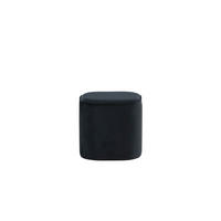POUF Velour schwarz - Schwarz, Holzwerkstoff (44/41/44cm) - ebuy24