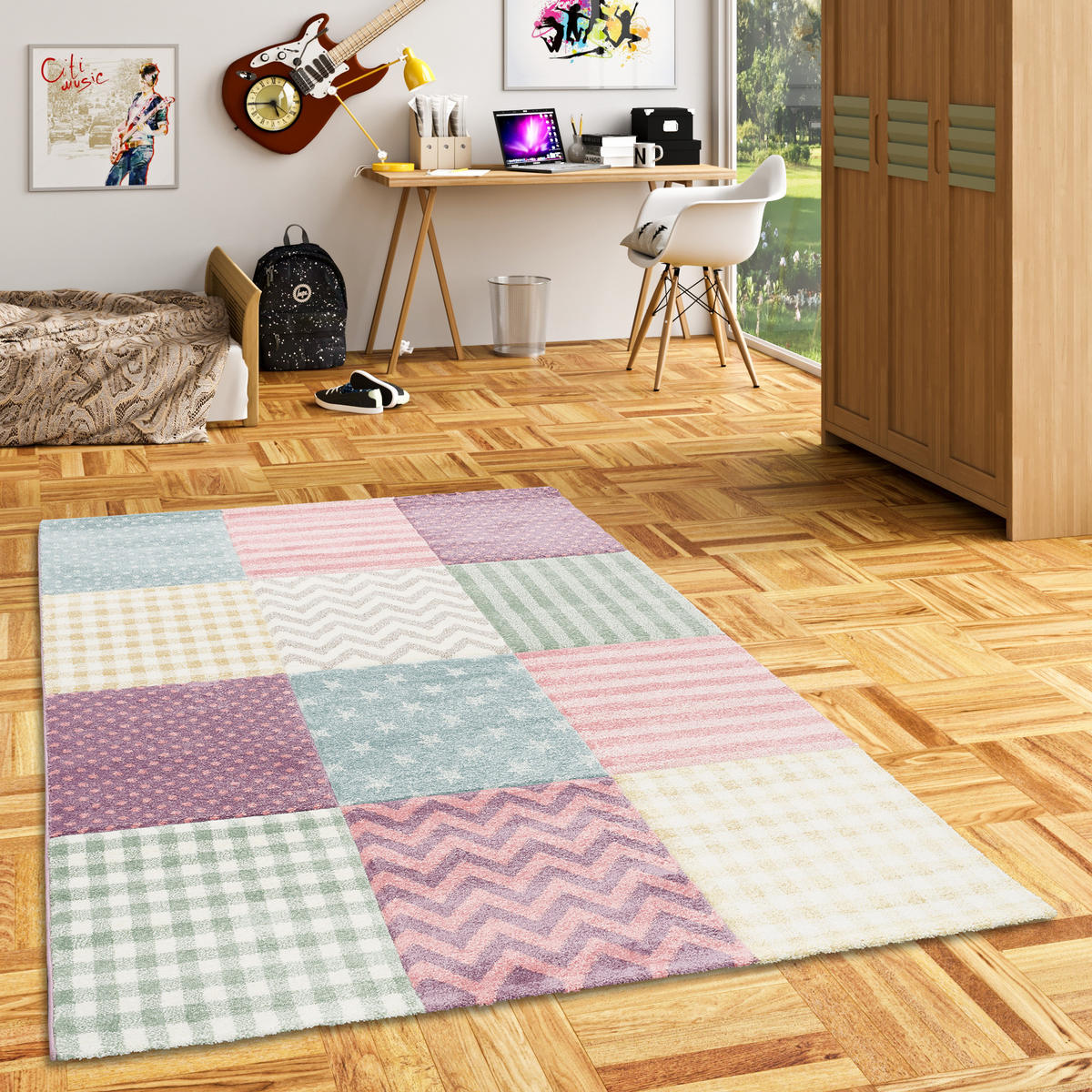 KINDER UND JUGEND TEPPICH MAUI STERNE - Multicolor, Textil (160/230cm) - Pergamon