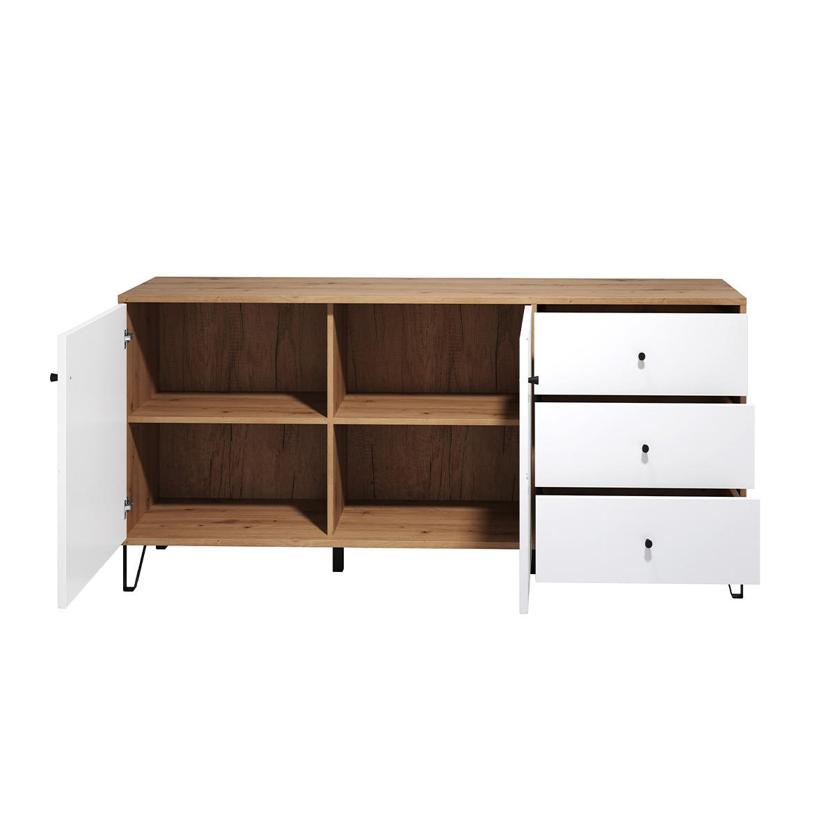 SIDEBOARD Touch Weiß - Weiß, Holzwerkstoff (183/76/40cm) - Trendteam