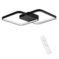 LED-DECKENLEUCHTE Nils 58/43/5 cm - Schwarz, Metall (58/43/5cm) - Nettlife