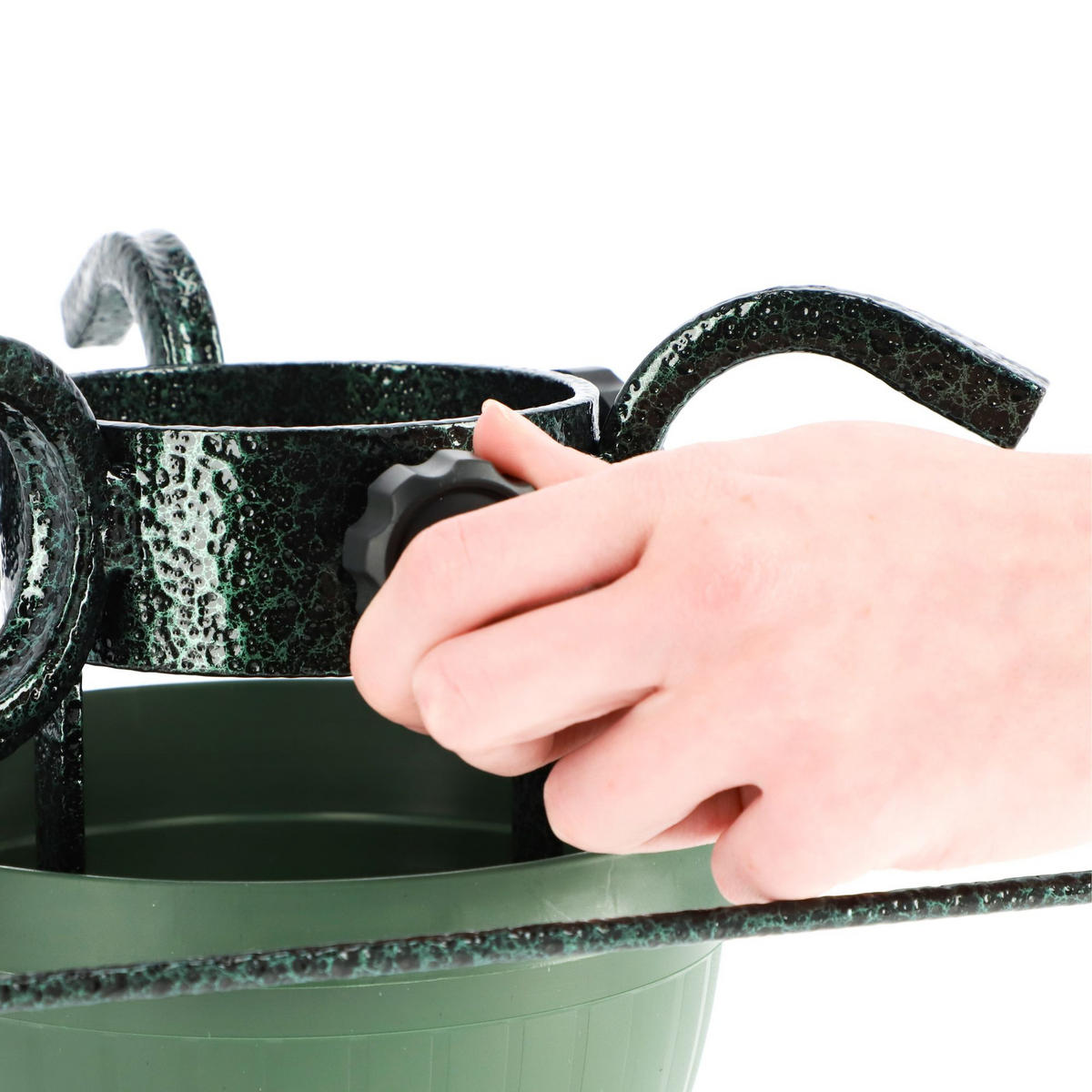 KADAX Weihnachtsbaumständer 2 m Weihnachtsbaumständer aus Metall mit Schale - Grün, Kunststoff/Metall (17.5cm) - KADAX