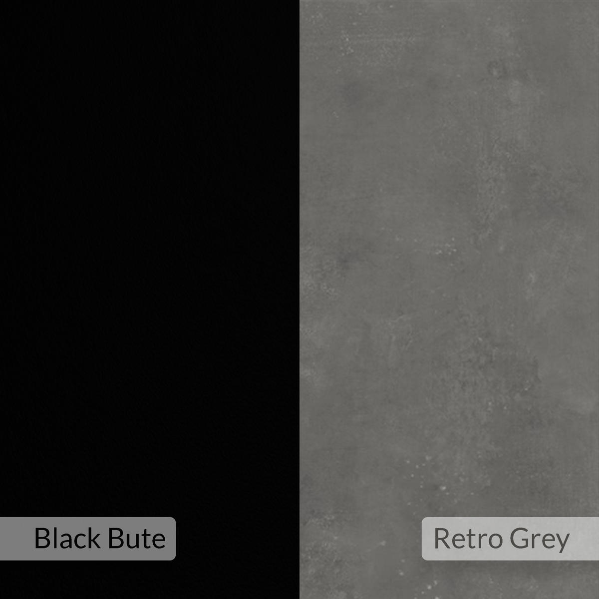 SCHREIBTISCH Inna Retro-Grau, Schwarz 100/60/75 cm - Schwarz, Holzwerkstoff/Metall (60/100/75cm) - Decortie