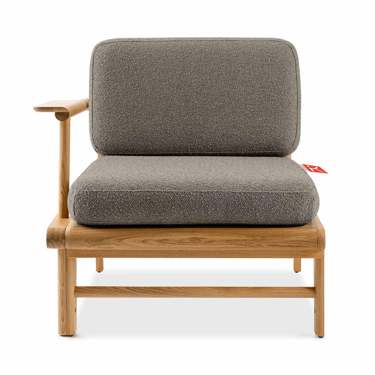 GARTENSOFA ATREDA 3-Sitzer, mit Ablage - Grau, Holz/Textil (245/74/80cm) - KONSIMO®