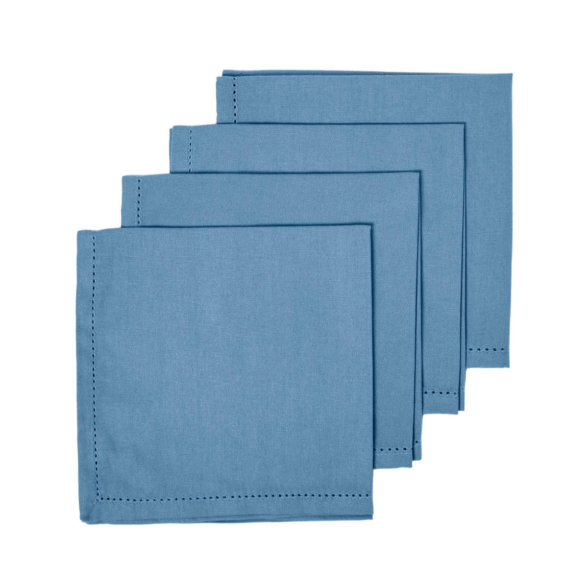 STOFFSERVIETTEN 4er-Set blau 45/45 cm, 100% Baumwolle - Blau, Textil (45/45cm) - Homescapes