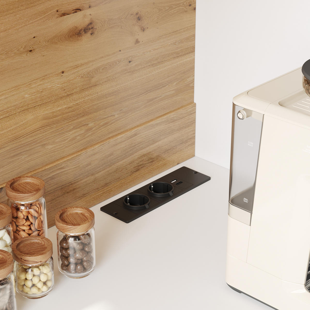 BUFFETSCHRANK Multi Weiß Holzoptik 120/40/170 cm - Weiß, Holz (120/170/40cm) - PANGIVO