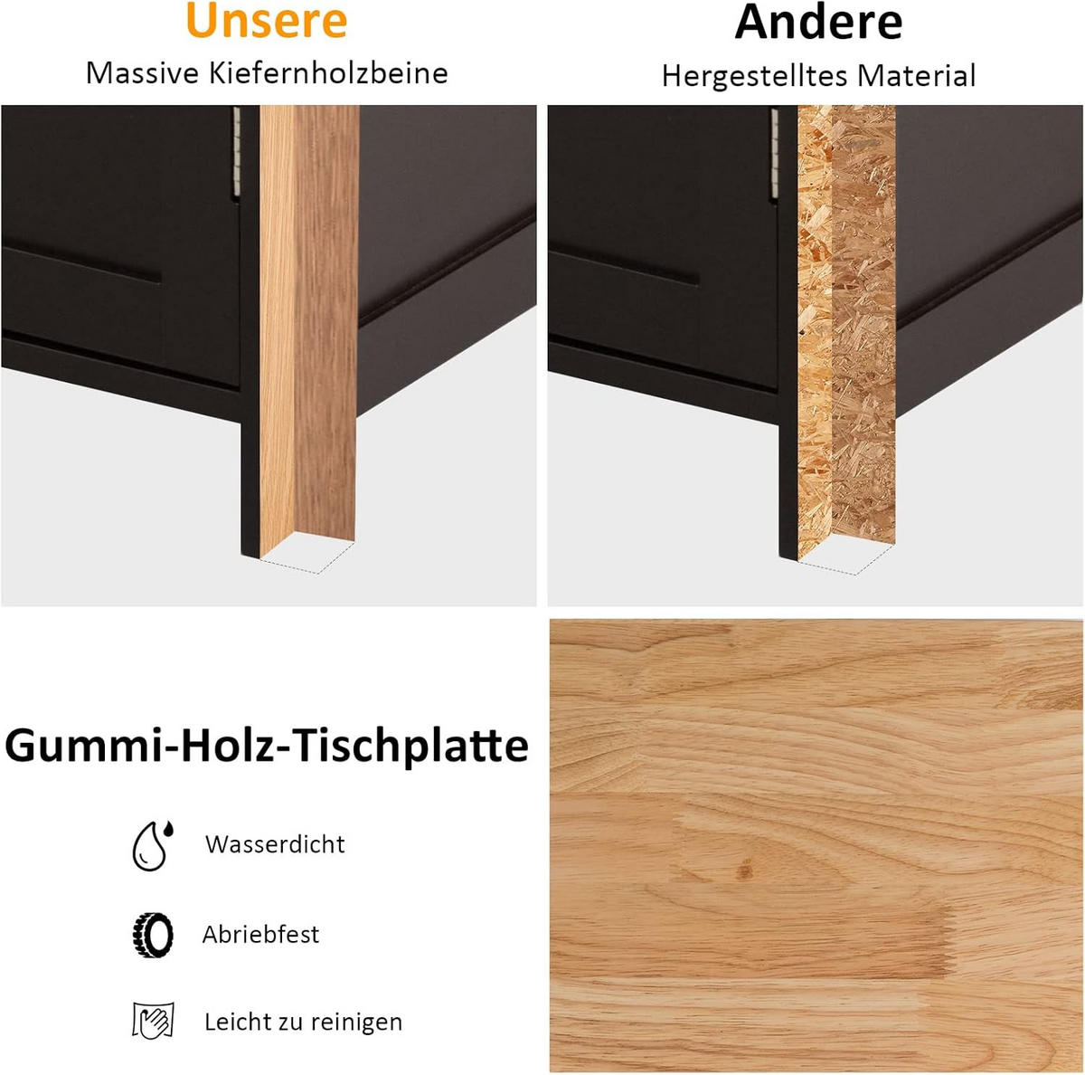 KÜCHENWAGEN mobile kücheninsel Braun - Braun, Holz (48/90/100cm) - COSTWAY