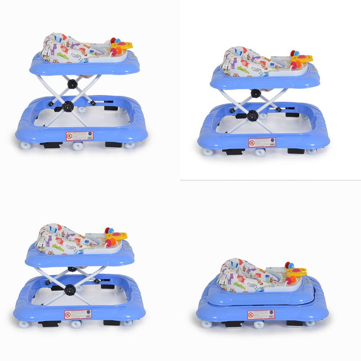 LAUFHILFE Jungle Fun blau Spielcenter mit Musik und Licht, höhenverstellbar - Blau, Kunststoff (63/52/67cm) - Moni