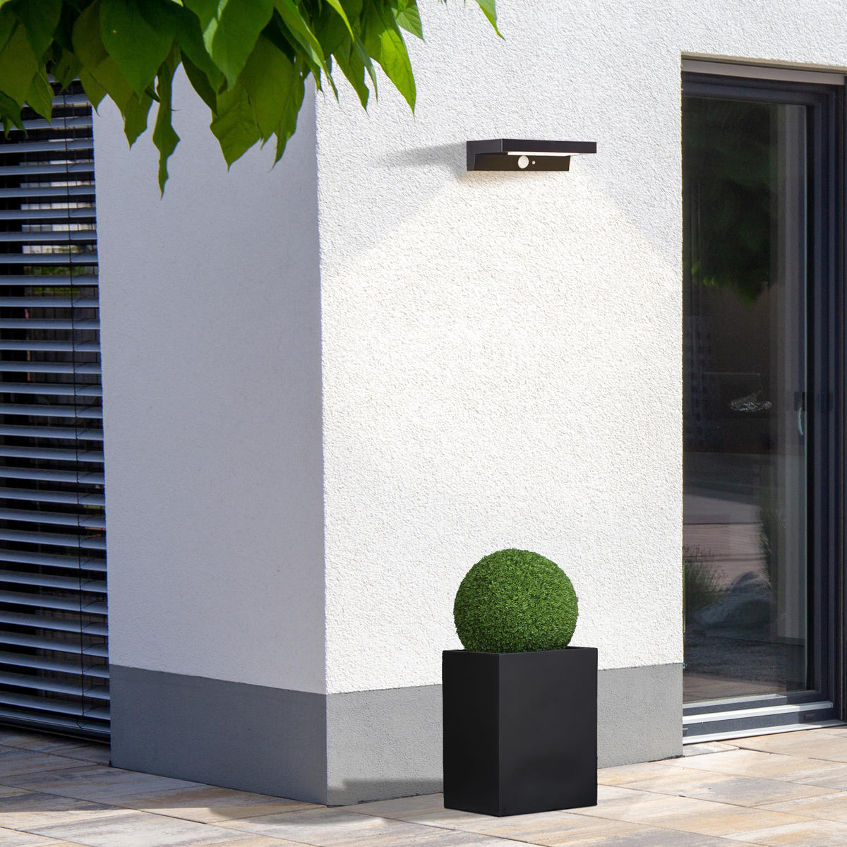 AUSSENWANDLEUCHTE Barker G40415/06 - Schwarz, Metall (20.5/5/10.5cm) - Brilliant