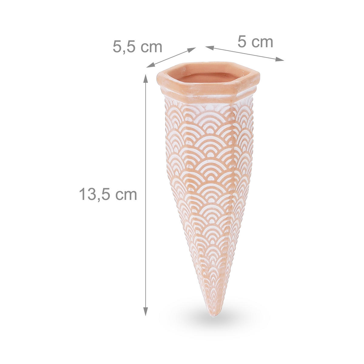 4XTONKEGEL - Multicolor, Keramik (5.5/13.5/5cm) - Relaxdays