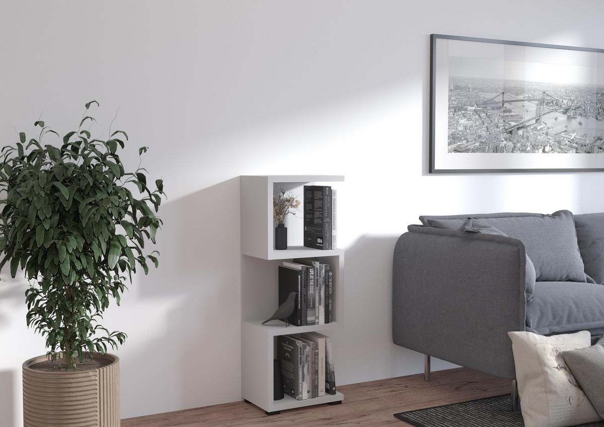 BÜCHERREGAL DUOMO 41,6x29,7x112,5 cm, Regal Grau - Grau, Holzwerkstoff (41.6/112.5/29.7cm) - MASSENO